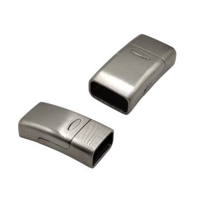 Stainless Steel Magnetic Clasp: MGST-266 14*6mm (Matt Steel)