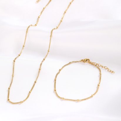 Gold Plated Stainless Steel Necklace - 534