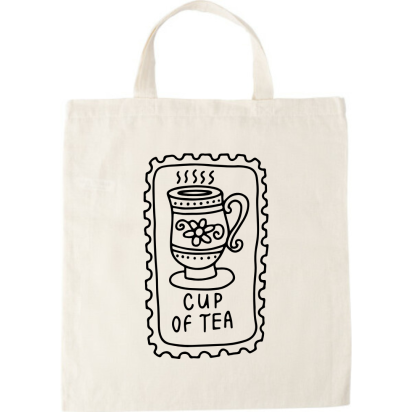 Cotton Tote Bag - Cup of Tea
