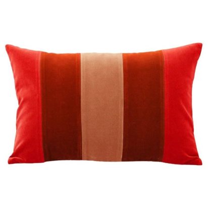Warm Toned Striped Cotton Cushion