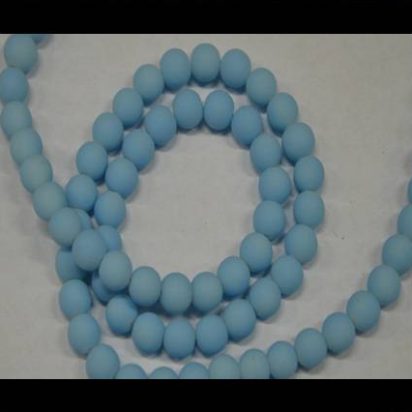 Round Glass beads 8mm - Neon Light Blue