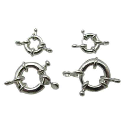 Zamak Spring ring clasp - FI7007 - Silver - 11mm