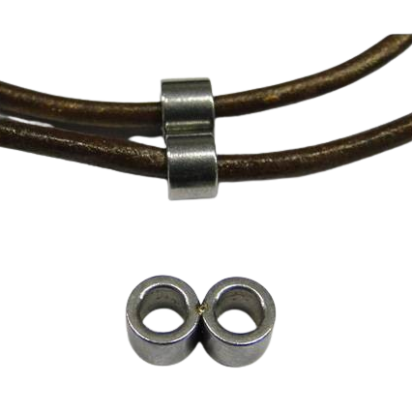 Stainless steel part for round leather: SSP-449 4mm (Steel)