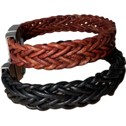Tuscon Braided Leather Cords - 14x3.5mm - Tan