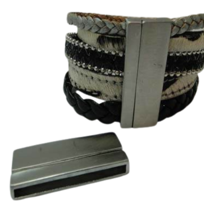 Stainless Steel Magnetic Clasp: MGST-229 40*3mm (Steel Matt)