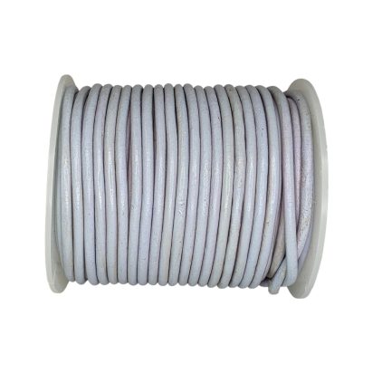 Round Leather Cord - Lavender - 3mm