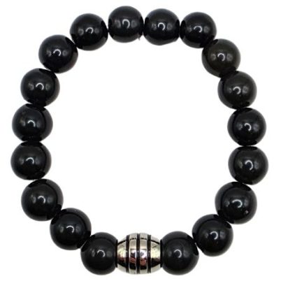 Gold Obsidian Stone Gemstone Bracelet - Style 582