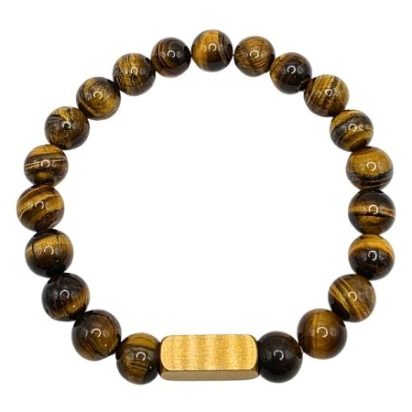 Tiger Eye Gemstone Bracelet: Style-509 (8mm)