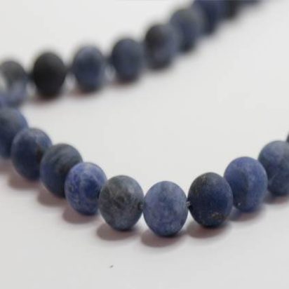 Natural Stones-8mm-Sodalite Frosted