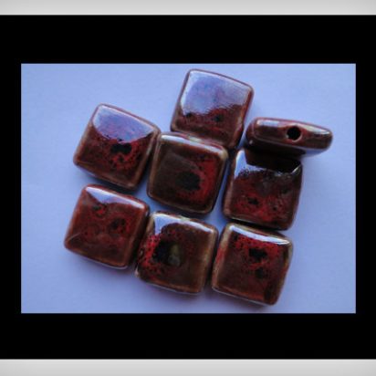 Ceramic Square - 20mm (Maroon)
