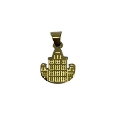 Stainless Steel Pendant: SSP 1003 (Gold) Building