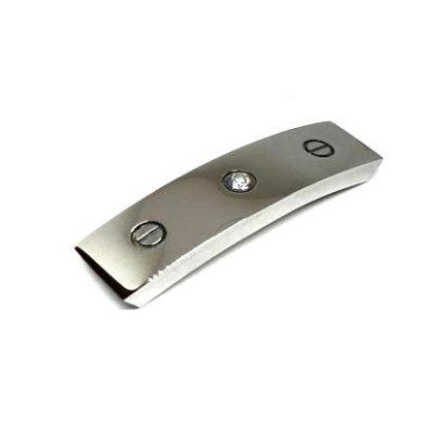 Stainless steel part for Flat leather: SSP-194 10mm (Steel)