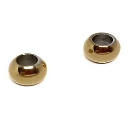 Stainless steel part for round leather: SSP-37 3mm (Gold)