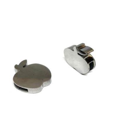 Stainless steel part for Flat leather: SSP-386 10mm (Steel)