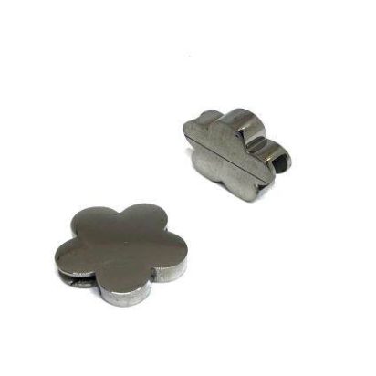 Stainless steel part for Flat leather: SSP-387 10*3mm (Steel)