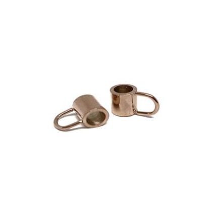 Stainless steel part for round leather: SSP-54 4mm (Rose Gold)