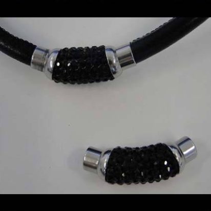 Stainless steel Magnetic Clasp: SSP 584 6mm (Black)