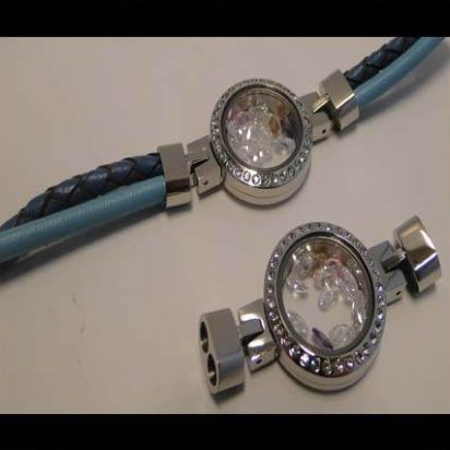 Stainless steel part for round leather: SSP-610 4mm (Steel)