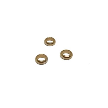 Stainless steel part for round leather: SSP-69 4mm (Gold)