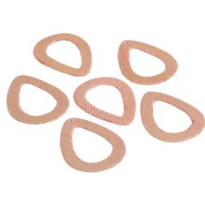 Stingray Beads - ring-calar-teardrop-salmon-polish