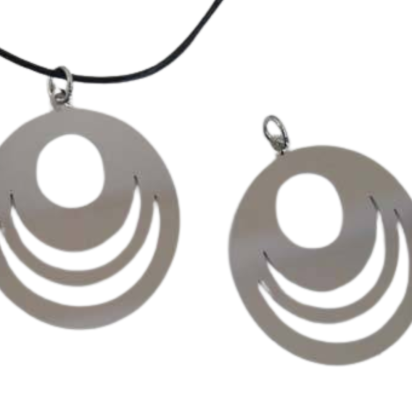 Stainless Steel Pendant: SSP-567 35mm (Steel)