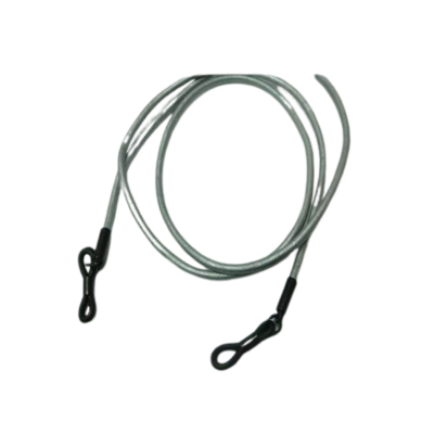 Round Leather Glass Hangers - 3mm -METALLIC SILVER