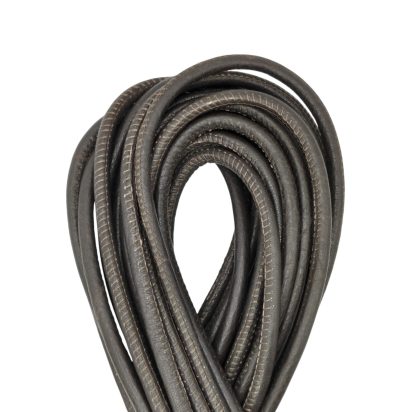 Real Round Nappa Leather Cord - Dark Brown 5mm
