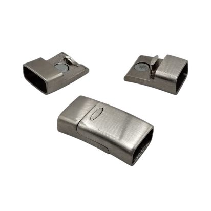 Stainless Steel Magnetic Clasp: MGST-266 14*6mm (Matt Steel)