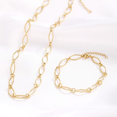 Gold Plated Stainless Steel Necklace - 533