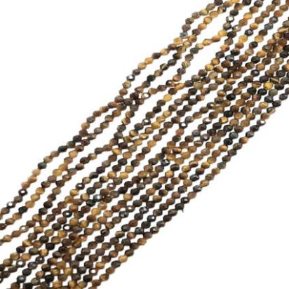 Round Natural stones - 2mm - Tiger Eye