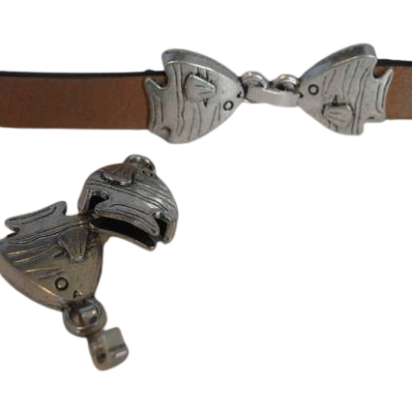 Zamak Snap Lock Clasp: MGL134 12x2mm (Antique Silver)