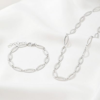 Silver Stainless Steel Necklace - 523