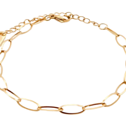 Oval Chainlinked Bracelet – Gold
