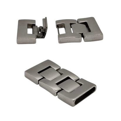 Stainless Steel Snap Lock Clasp: MGST 52 20x3.5mm (Steel)