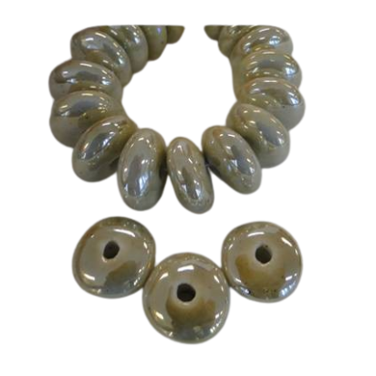 Ceramic beads - 14mm (Beige AB)