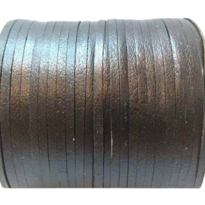 Cowhide Leather Jewelry Cord - 4mm-27403 - Dark Brown