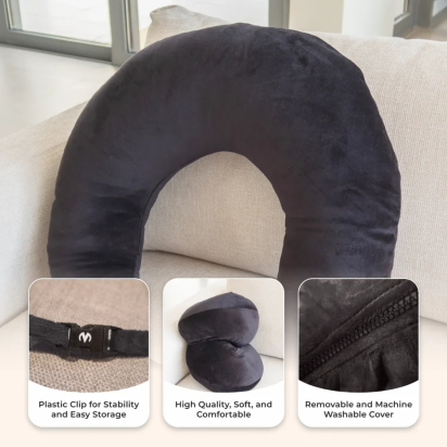 Crochet, Knitting and Gaming Pillow - Black