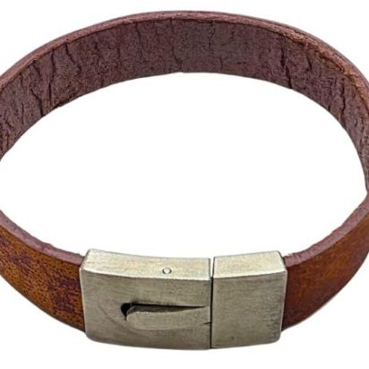 Plain Flat Leather Bracelet - Style 291