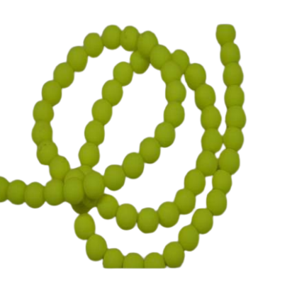 Round Glass beads 8mm - Neon Yellow