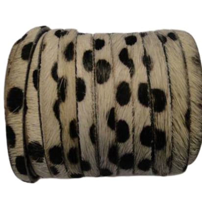 Hair-on leather cords - 20mm - Dalmatian