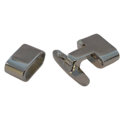 Zamak Open hooks clasp: ZAML12 5mm (Steel)