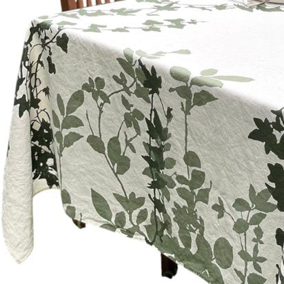 Leaf Patterned Waxed Tablecloth
