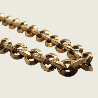 Triangle Wire Belcher Chain Necklace - Gold - 2mm - Item 987