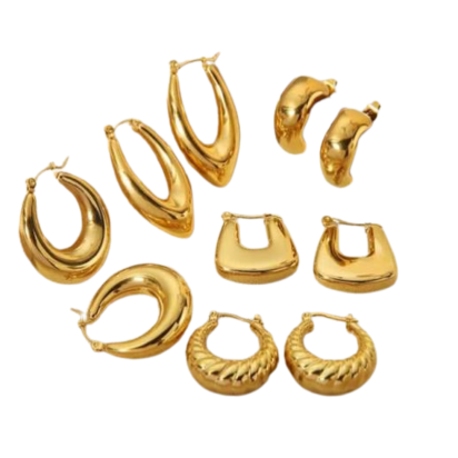 Stainless Steel Earnings - SSEAR14-PVD Gold plated