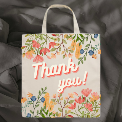 Cotton Tote Bag - Thank you