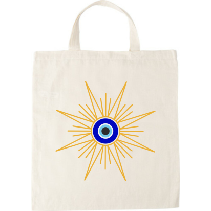 Cotton Tote Bag - Evil Eye