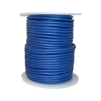 Round Leather cords  2,5mm - Blue