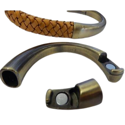 Zamak magnetic claps MGL-180-9*6mm-Brusched Anti.Gold