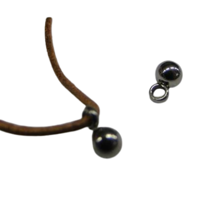 Stainless steel part for round leather: SSP-432 4mm (Steel)