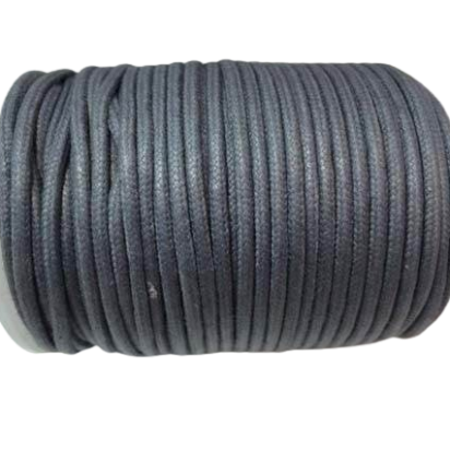 Round Wax Cotton Cords - 3mm  - Steel Grey